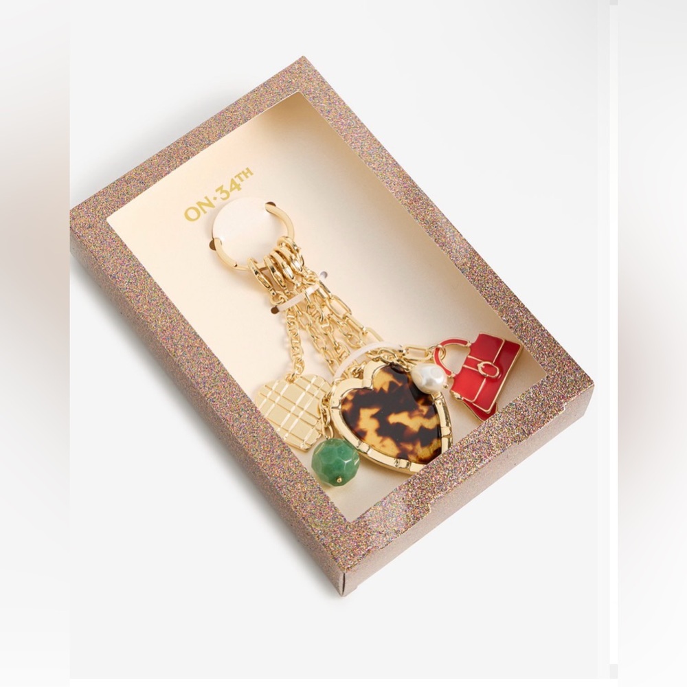 On 34th Boxed Keyring Bag Charms.